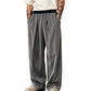 Pantalon large plissé décontracté pour homme
