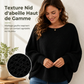 Pull en maille à manches chauve-souris ample pour femme