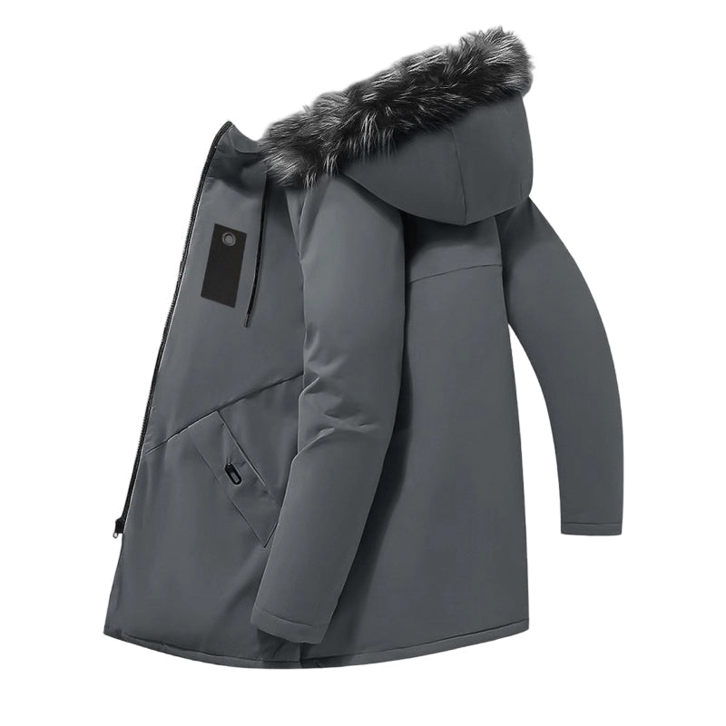 📢📢60%  OFF !! ⏰Men's Windproof Hooded Thermal Mid-Length Parka Jacket