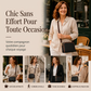 Sac bandoulière élégant à 3 couches avec motif losange