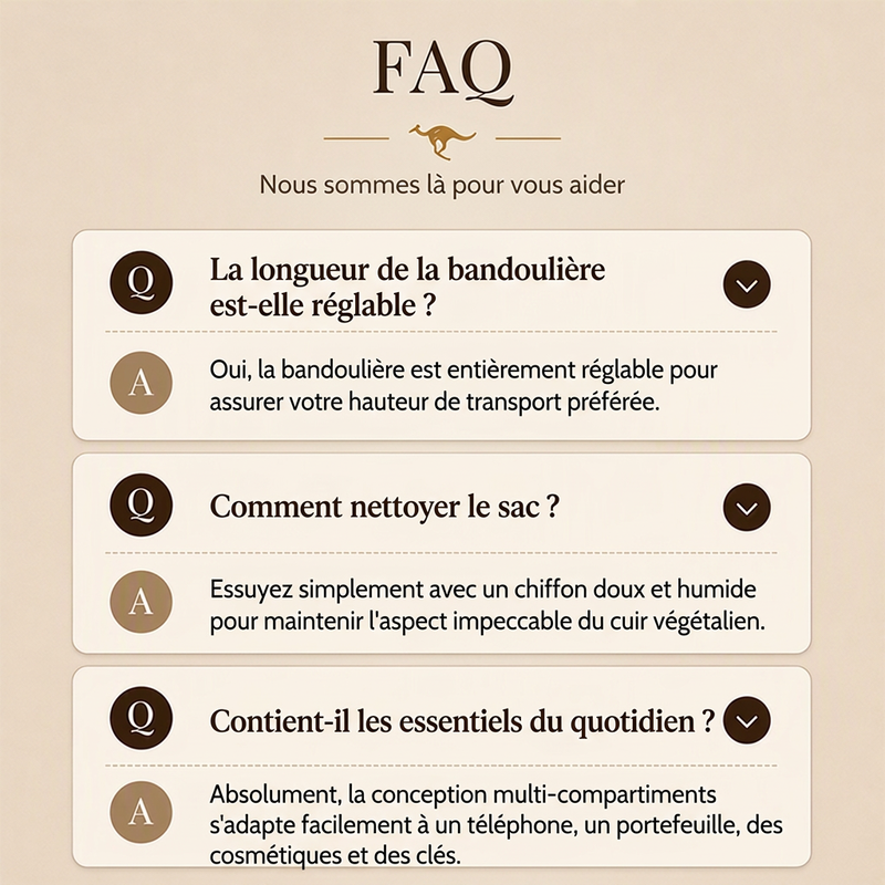 Sac bandoulière élégant à 3 couches avec motif losange