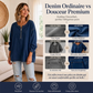 Pull en jean à manches longues et demi-zip pour femme