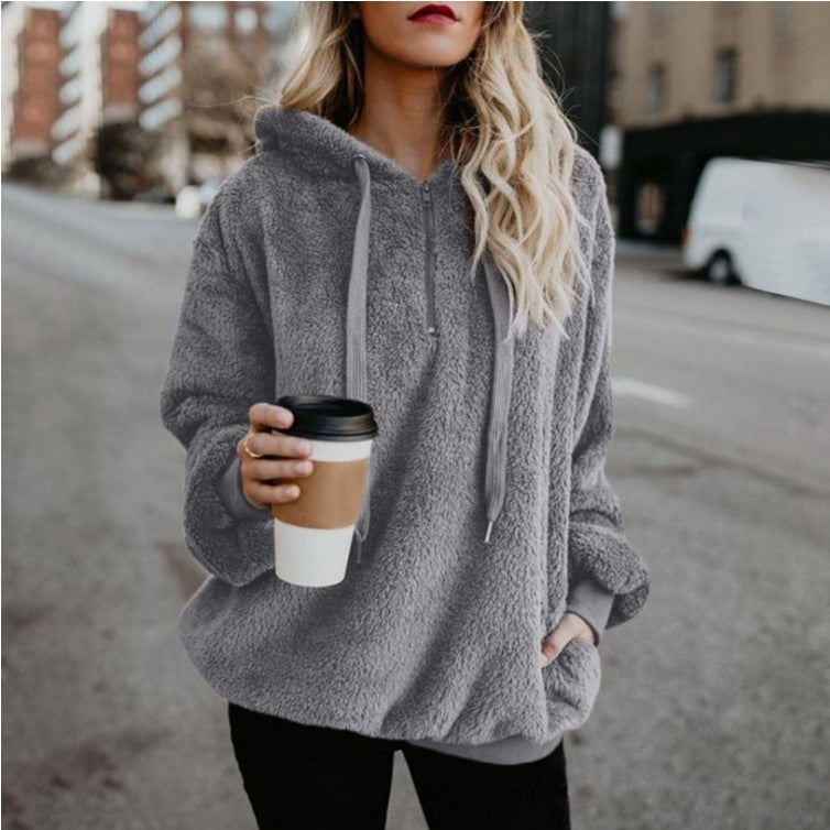 Sweat à capuche ample et décontracté à la mode