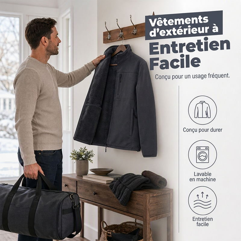 Veste zippée en polaire épaisse unisexe
