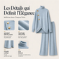 Ensemble élégant pour femme : pull à col roulé et pantalon large