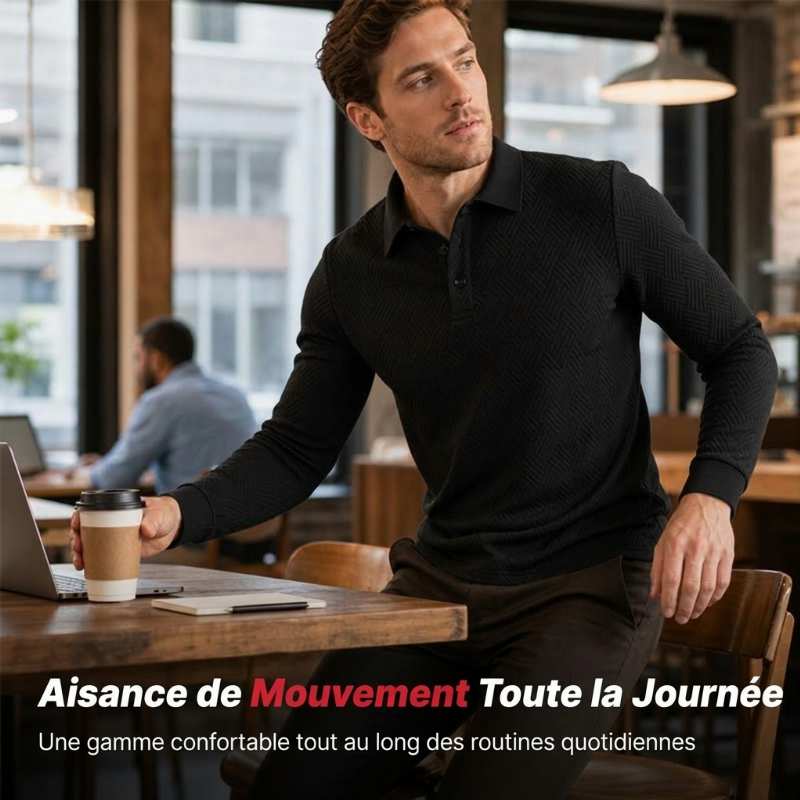 Sweat léger à manches longues texturé pour homme