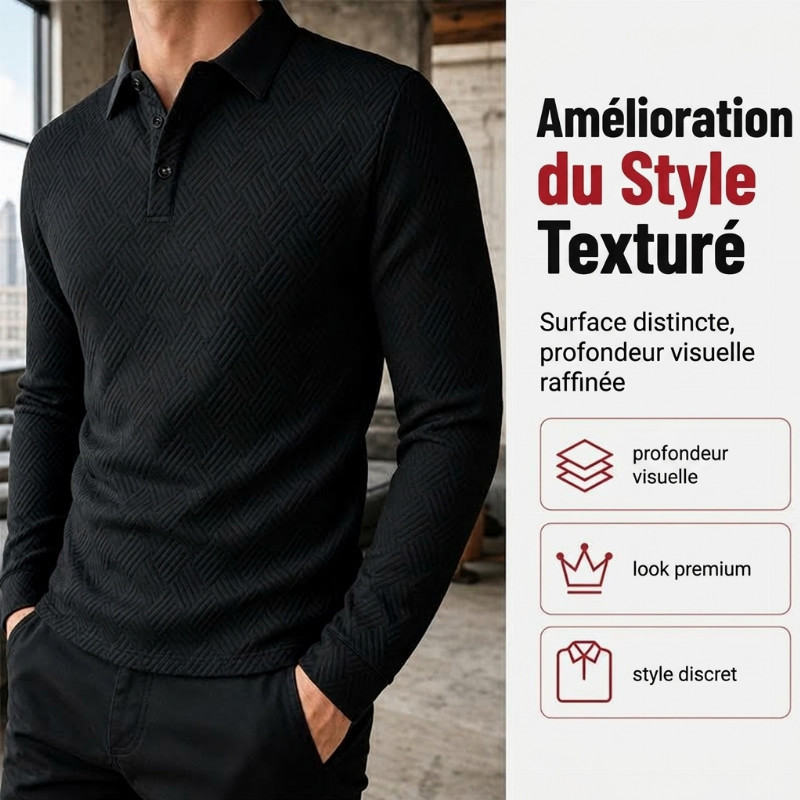 Sweat léger à manches longues texturé pour homme