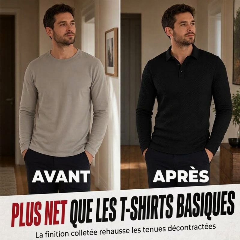 Sweat léger à manches longues texturé pour homme