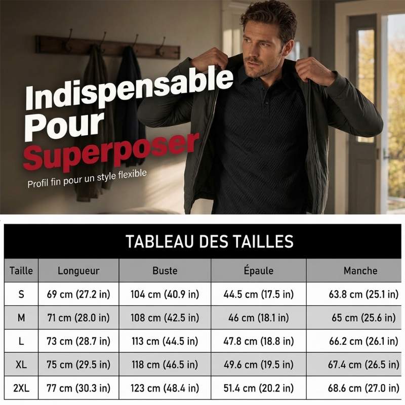Sweat léger à manches longues texturé pour homme
