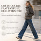 Manteau d'hiver court en coton matelassé chaud et épais pour femme, col montant, tricot torsadé, patchwork, manches longues