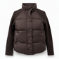 Manteau d'hiver court en coton matelassé chaud et épais pour femme, col montant, tricot torsadé, patchwork, manches longues