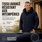 Veste à capuche imperméable et chaude pour homme, hiver