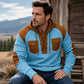 Hoodie décontracté à tricot nid d'abeille à lacets pour homme