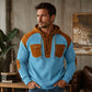 Hoodie décontracté à tricot nid d'abeille à lacets pour homme