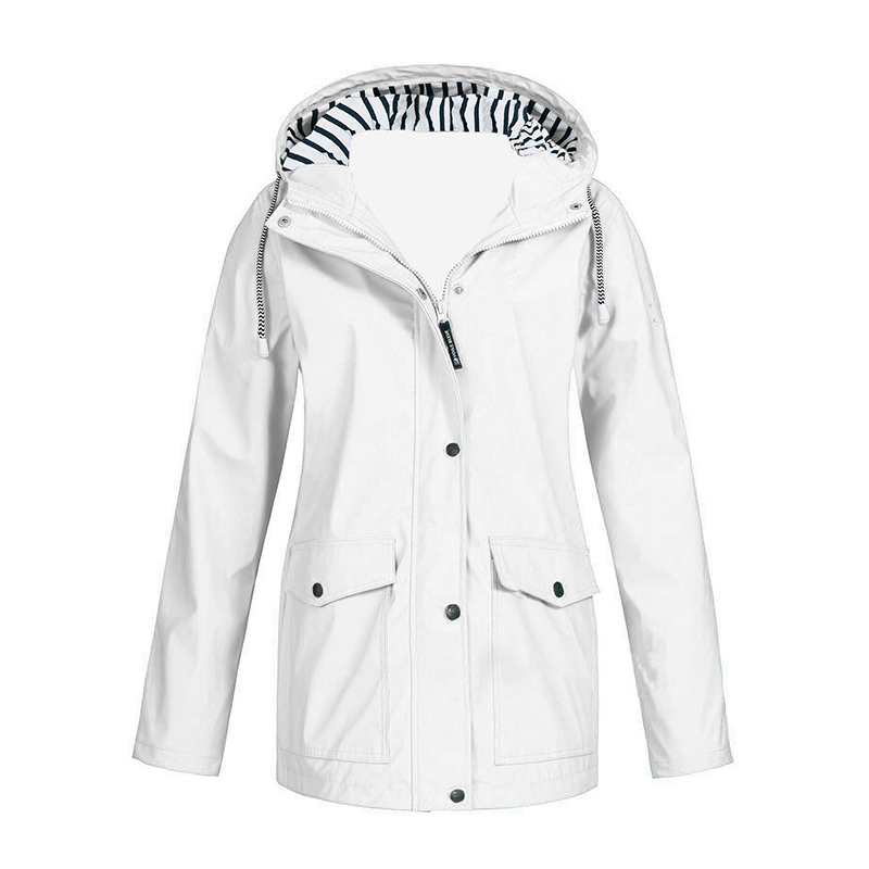 Veste d'extérieur imperméable et coupe-vent pour femme