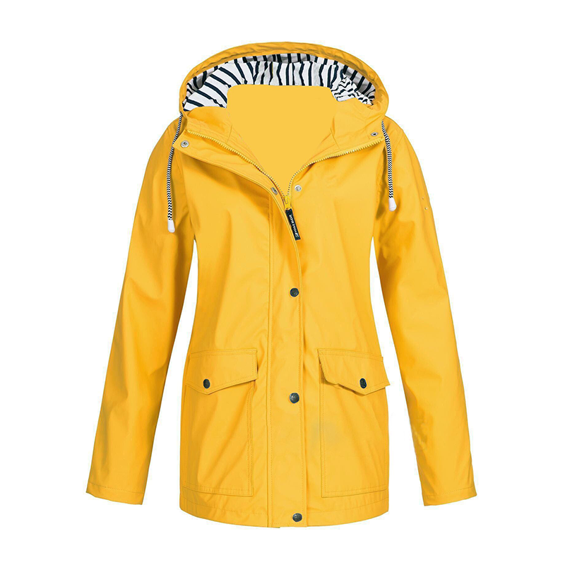 Veste d'extérieur imperméable et coupe-vent pour femme