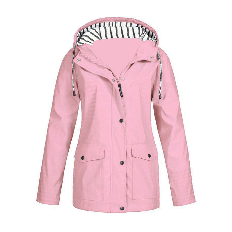 Veste d'extérieur imperméable et coupe-vent pour femme