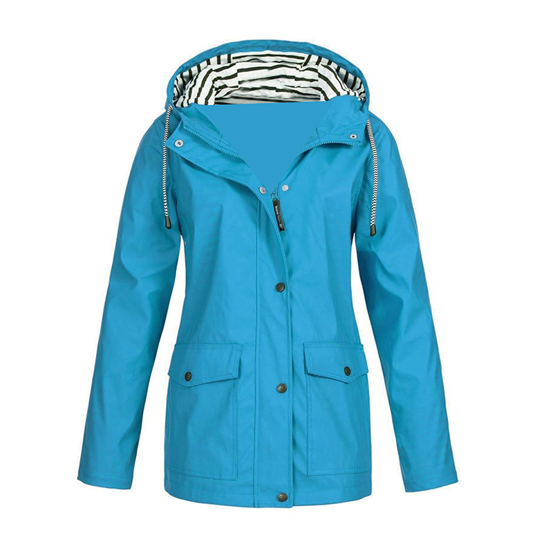 Veste d'extérieur imperméable et coupe-vent pour femme