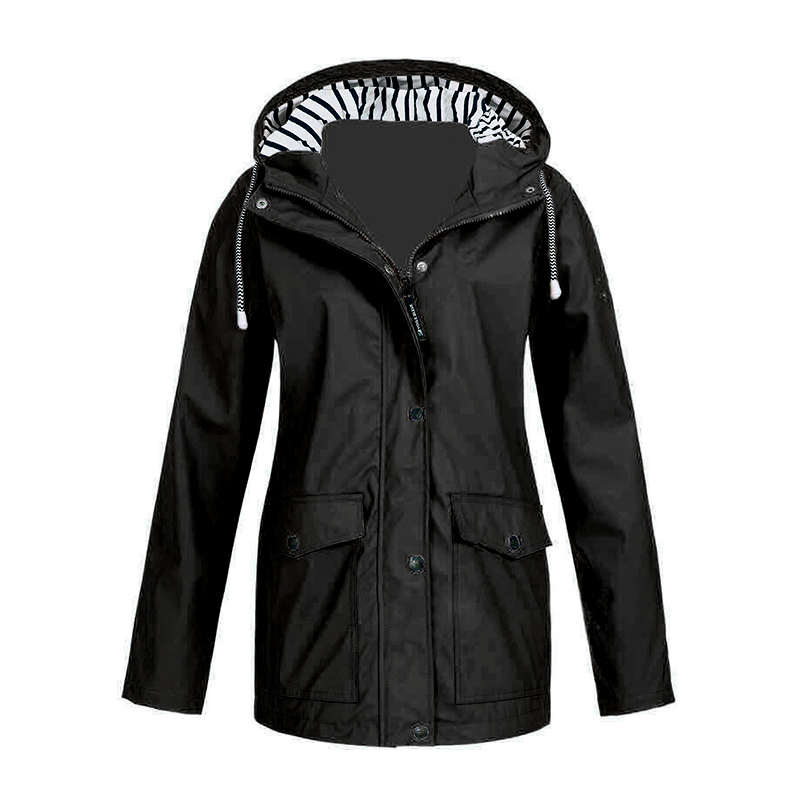 Veste d'extérieur imperméable et coupe-vent pour femme