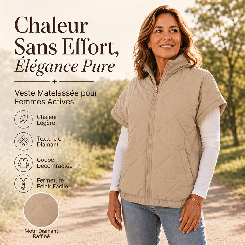 Gilet matelassé chaud pour femme