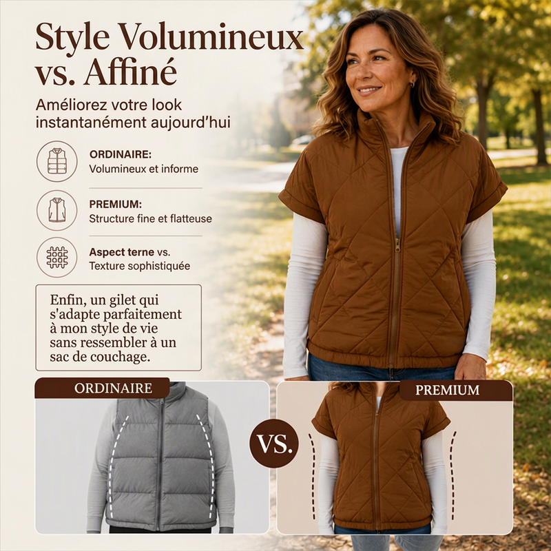 Gilet matelassé chaud pour femme