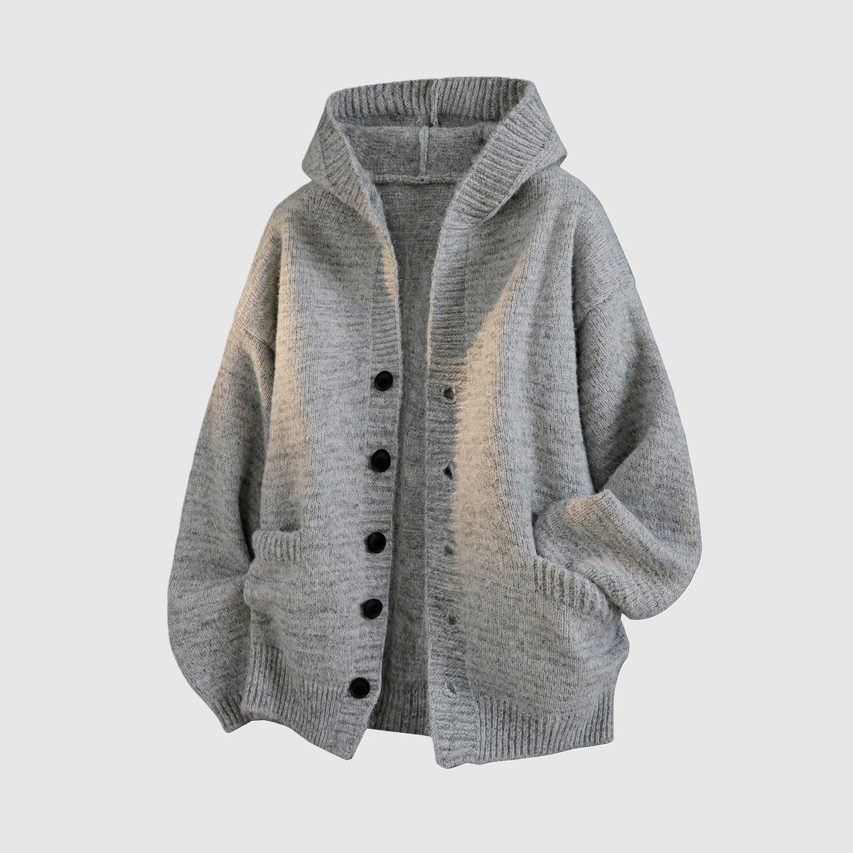 Gilet en maille décontracté à capuche pour homme