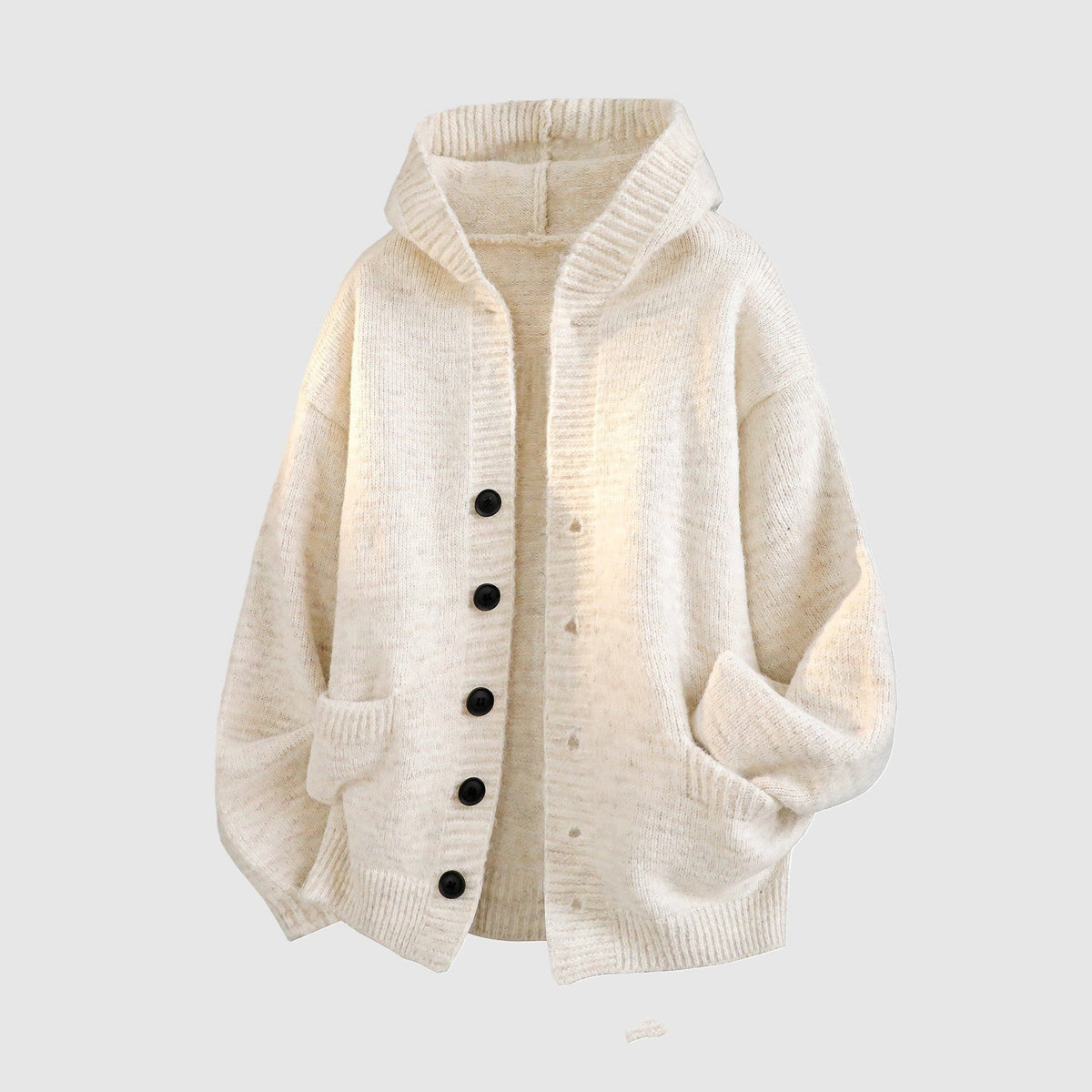 Gilet en maille décontracté à capuche pour homme