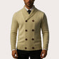 Cardigan en maille pour homme, col châle, double boutonnage