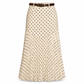 Jupe plissée à pois taille haute pour femme – Style rétro chic, confort et féminité