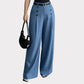 Pantalon large élégant à double boutonnage pour femme