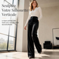 Pantalon large décontracté à taille haute pour femme, effet drapé