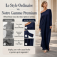 Robe maxi femme à manches longues et col bardot