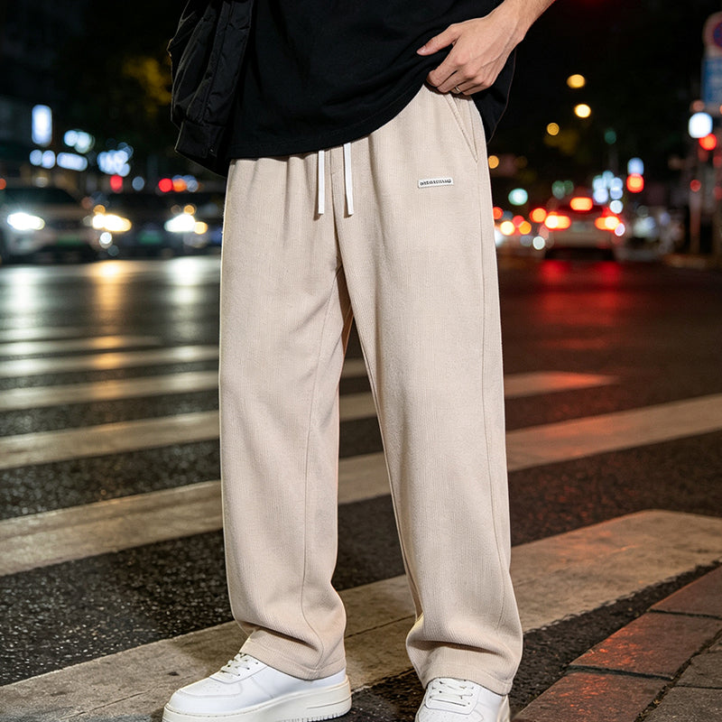 Pantalon en velours côtelé droit décontracté pour homme