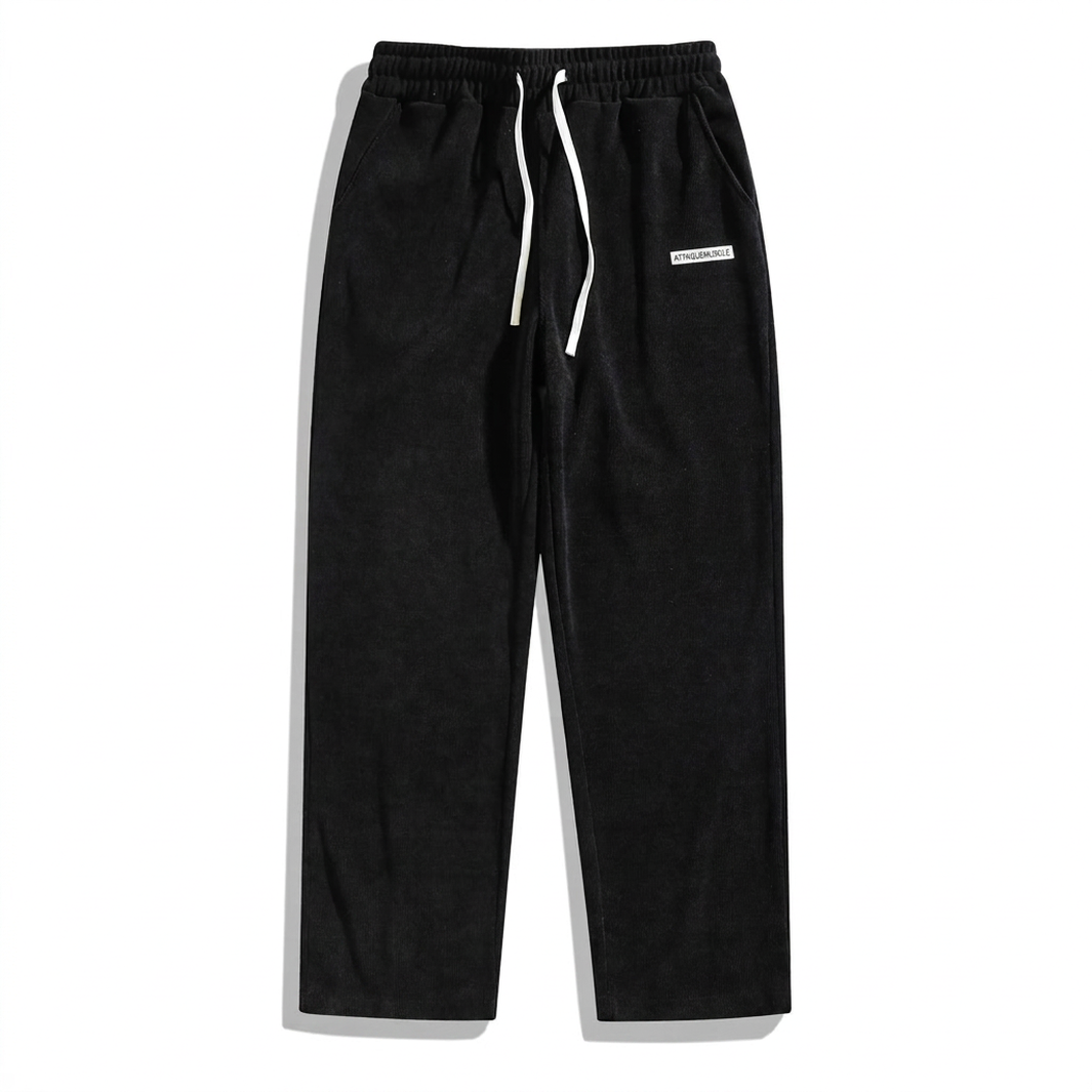 Pantalon en velours côtelé droit décontracté pour homme