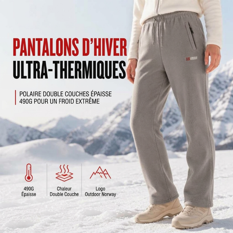 Pantalon en polaire épais et chaud unisexe
