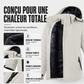 Veste à capuche imperméable doublée de polaire pour homme