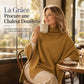 Châle en tricot élégant pour femme, coupe ample unie, cape polyvalente