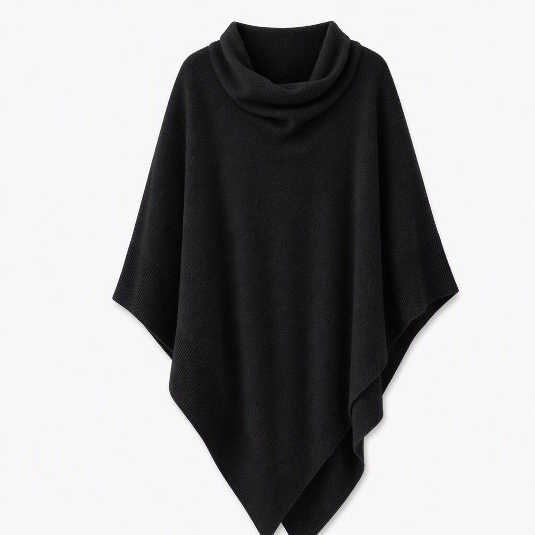 Châle en tricot élégant pour femme, coupe ample unie, cape polyvalente