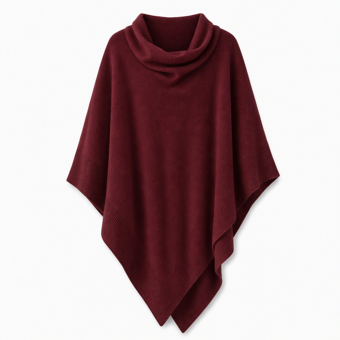 Châle en tricot élégant pour femme, coupe ample unie, cape polyvalente