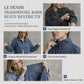 Robe mini en jean oversize à col montant pour femme