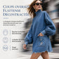 Robe mini en jean oversize à col montant pour femme
