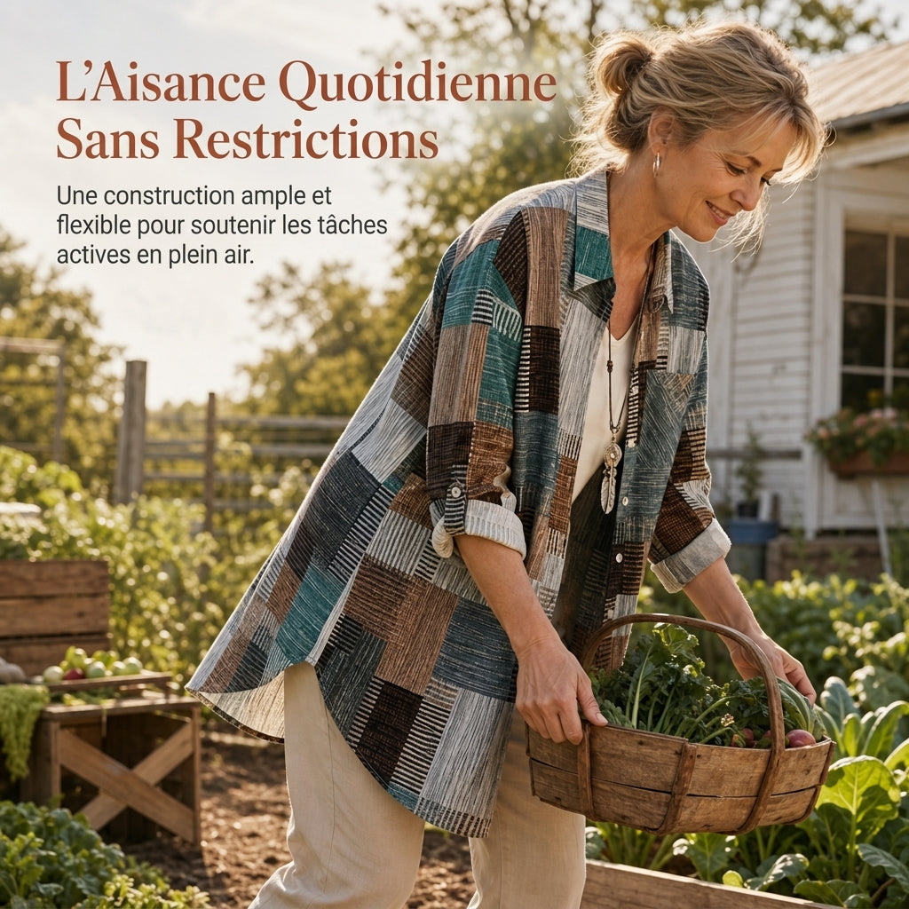Chemise à manches longues à carreaux, coupe décontractée ample, vêtement d'extérieur grande taille avec protection solaire pour le printemps et l'automne