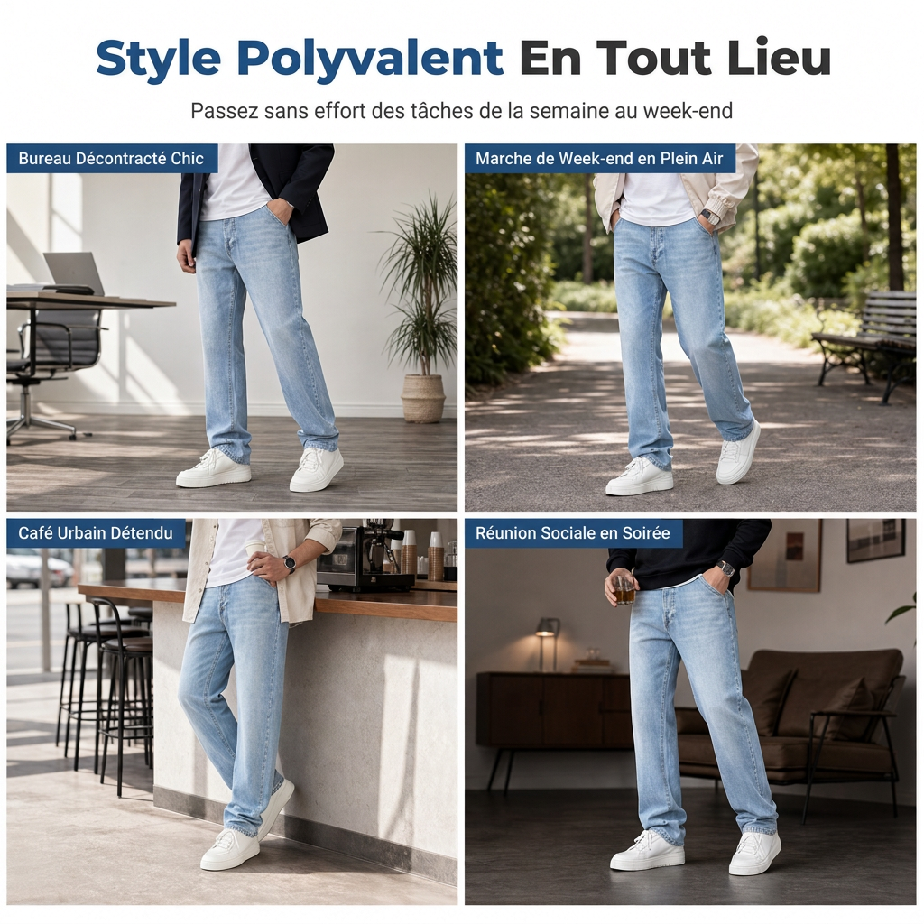 Jean droit classique pour homme