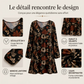 Robe élégante pour femme à imprimé feuille d'érable