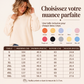 Sweat-shirt ample pour femme en maille gaufre