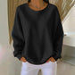 Sweat-shirt ample pour femme en maille gaufre
