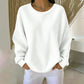 Sweat-shirt ample pour femme en maille gaufre