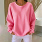 Sweat-shirt ample pour femme en maille gaufre
