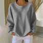 Sweat-shirt ample pour femme en maille gaufre