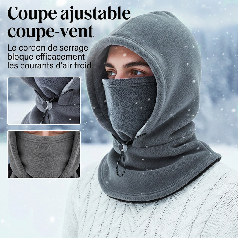 Cagoule thermique avec cordon de serrage